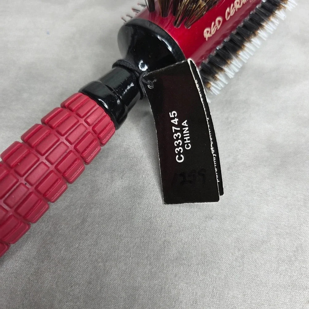 Comare Red Ceramics C333883 Round Ceramic Barrel‎ Brush 3 Types of Bristles